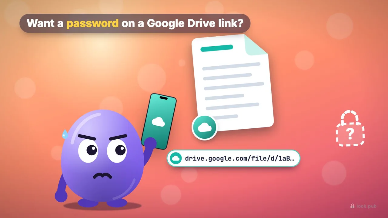 如何给 Google Drive 链接加密码