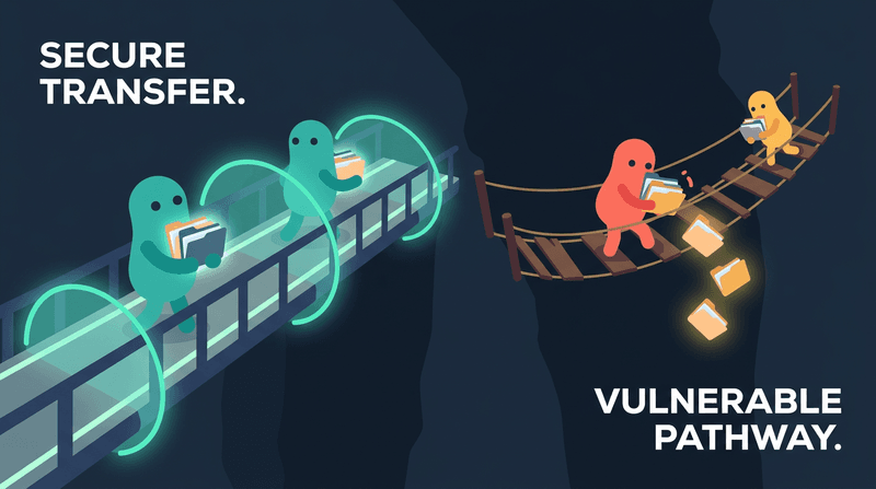 안전한 파일 전송 방법 비교: SFTP, 암호화 클라우드, 비밀번호 링크 | LOCK.PUB Blog