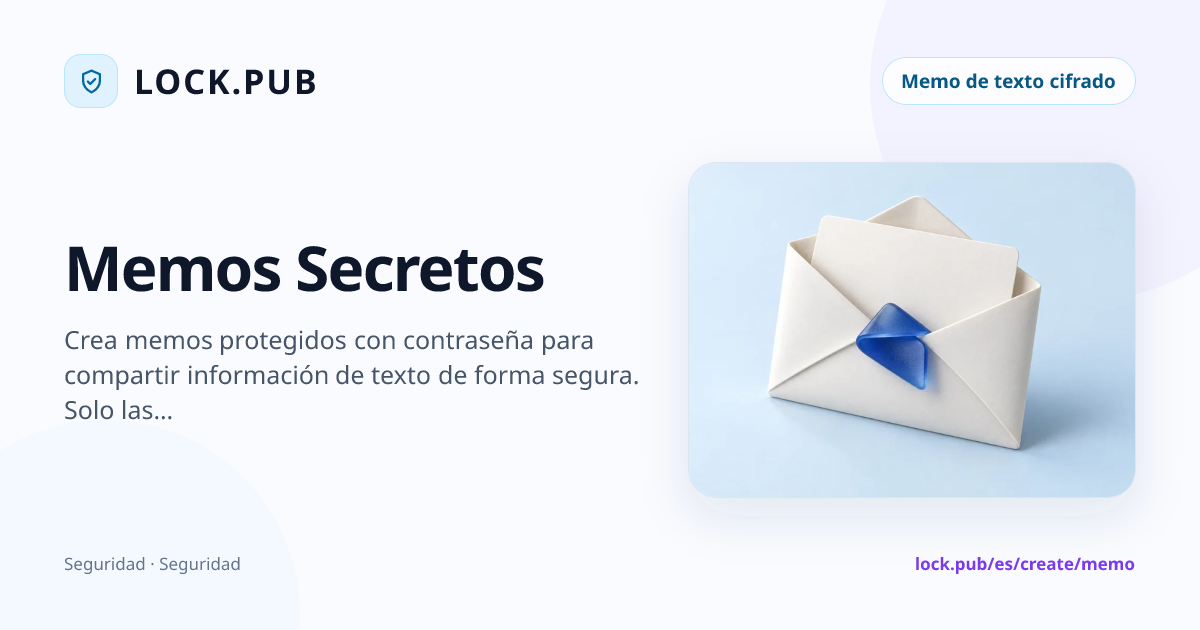 Crear memo secreto | LOCK.PUB